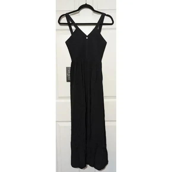 Tuckernuck Black Gillian Sleeveless Smocked Resort Summer Vacation Maxi Dress XS - Picture 8 of 15